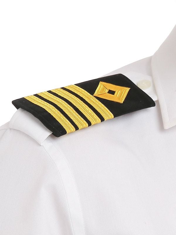 Captain White Solid Full Sleeve Single Cuff Tailored Fit Classic Formal Blend Shirt