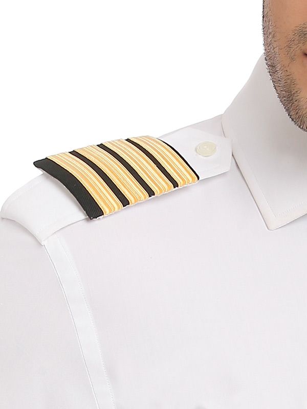 Captain White Solid Half Sleeve Classic Fit Classic Formal Blend Shirt