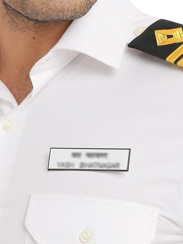 Captain White Solid Half Sleeve Classic Fit Classic Formal Blend Shirt