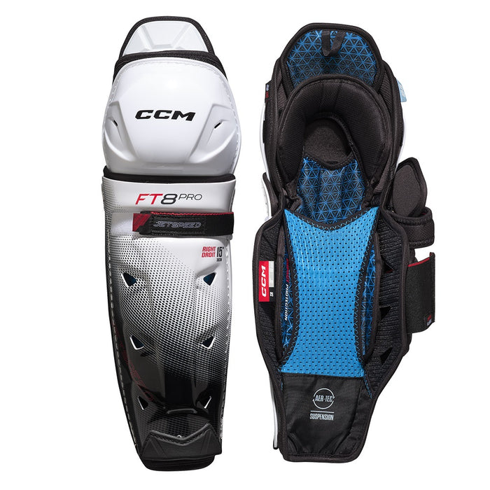 CCM Jetspeed FT8 Pro Junior Ice Hockey Shin Guards