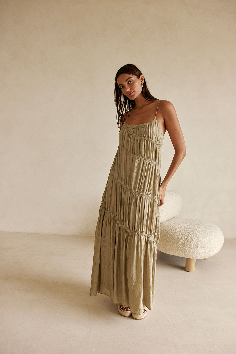 Daysia Dress - Taupe