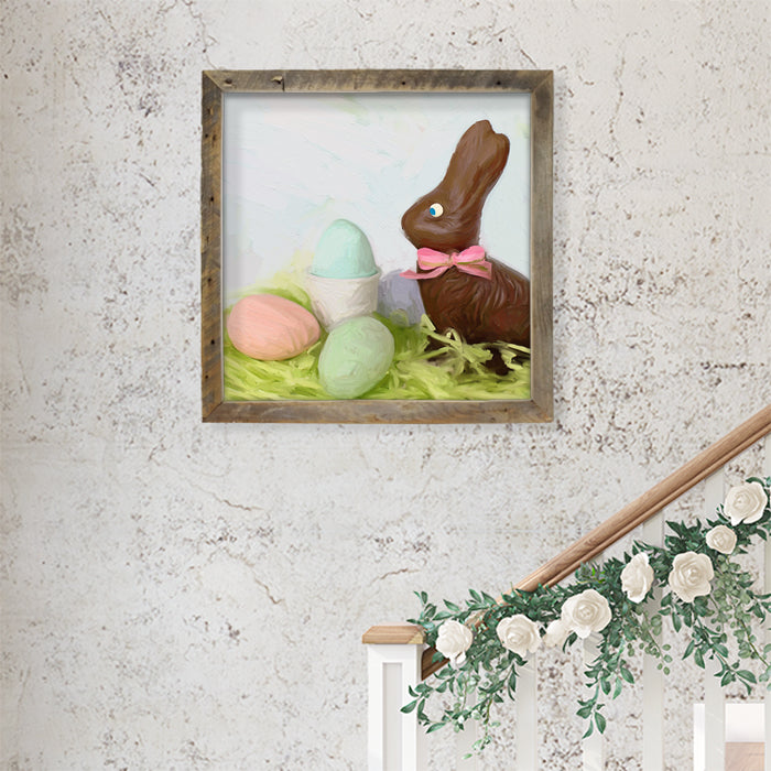 Chocolate Bunny with Eggs