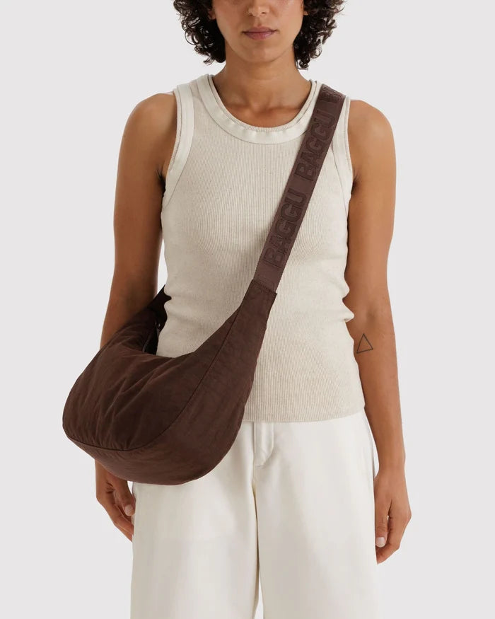 Coffee Medium Crescent Bag