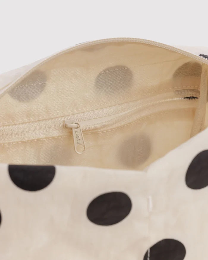 Cream & Black Polka Dot Dopp Kit