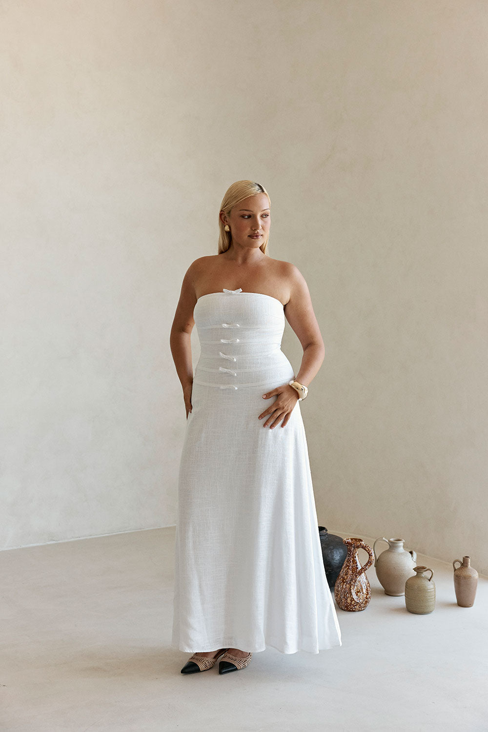 Palais Maxi Dress - White
