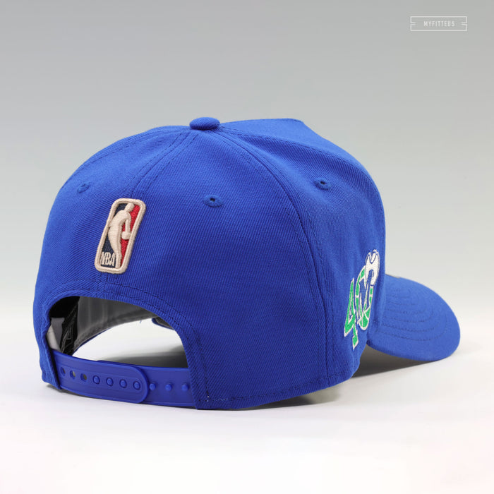 DALLAS MAVERICKS NBA HARDWOOD CLASSICS 40TH ANNIVERSARY 9FIFTY A-FRAME NEW ERA SNAPBACK
