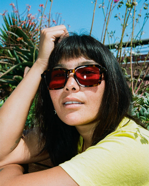Deep Rose Heavy Tropix Sunglasses