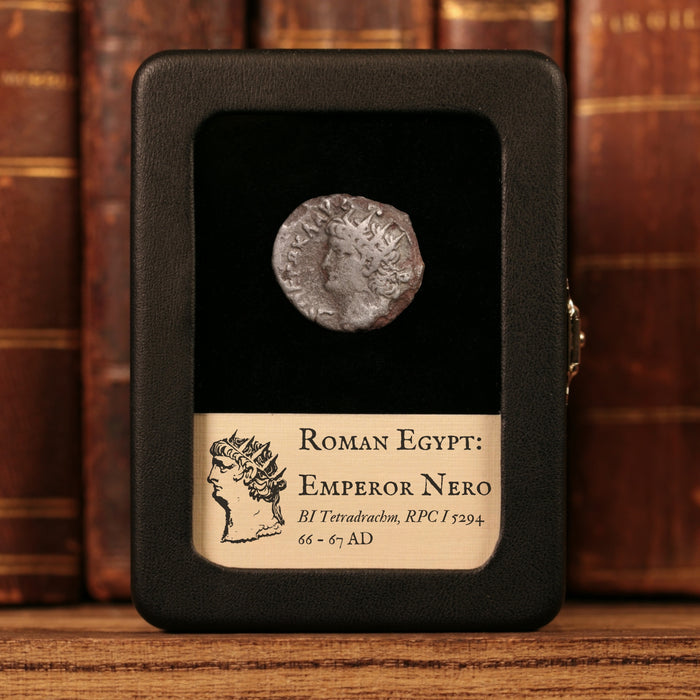 Egypt, Alexandria, Emperor Nero, BI Tetradrachm, Emperor Augustus Reverse - 66 to 67 CE - Roman Provinces