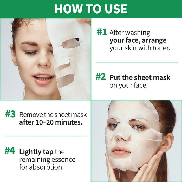 EUNYUL Face Sheet Mask Pack 12 - Korean Skincare Hydrating Facial Masks (12 sheets) Face K