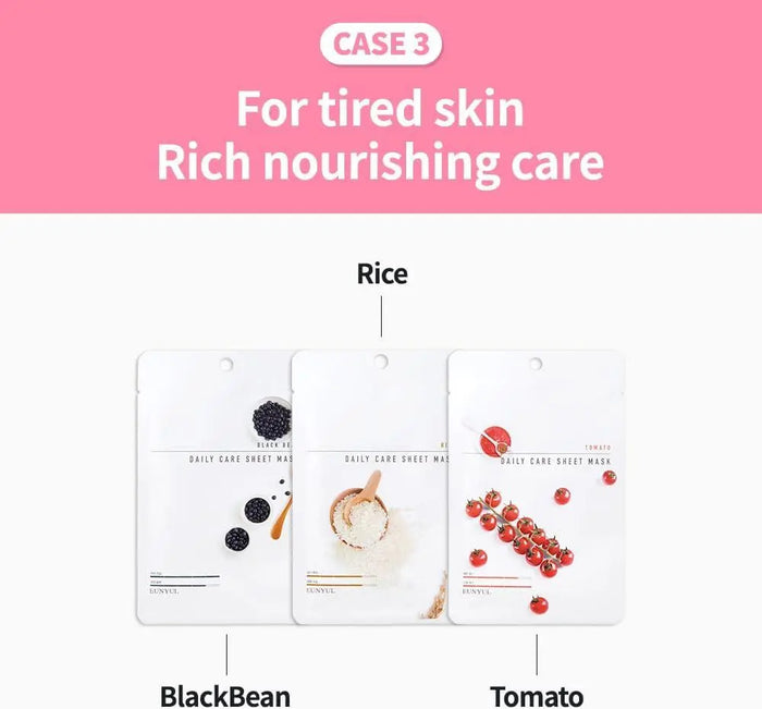 EUNYUL Face Sheet Mask Pack 12 - Korean Skincare Hydrating Facial Masks (12 sheets) Face K