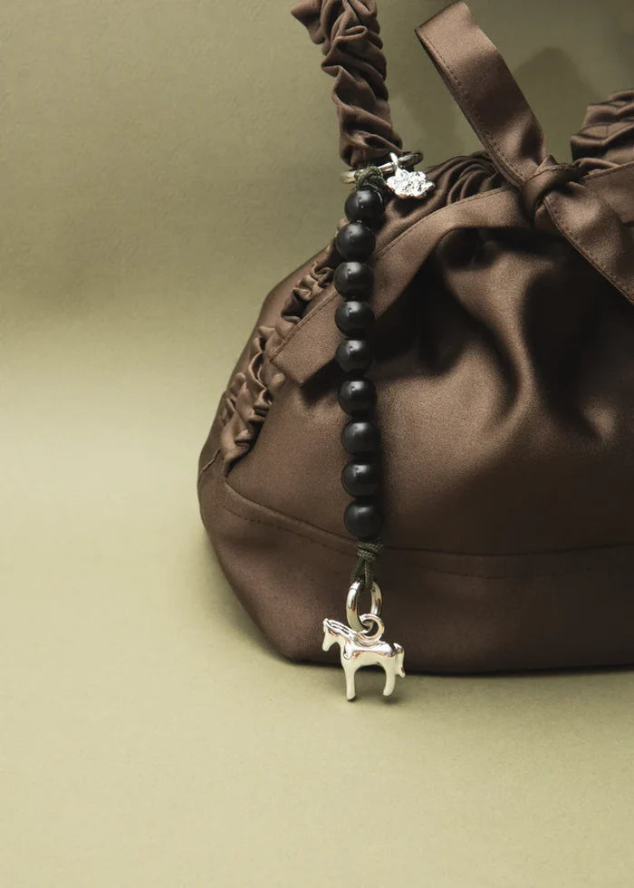 Evergreen Lunar Horse Beaded Bag Loop