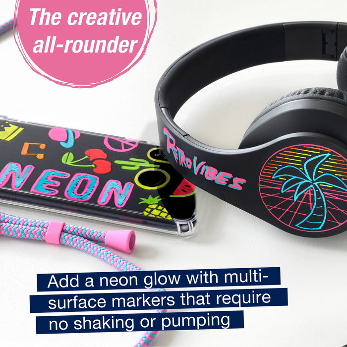 Faber-Castell - Multi-Surface Creative Markers - Neon - Set of 6