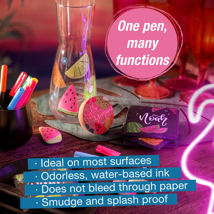 Faber-Castell - Multi-Surface Creative Markers - Neon - Set of 6