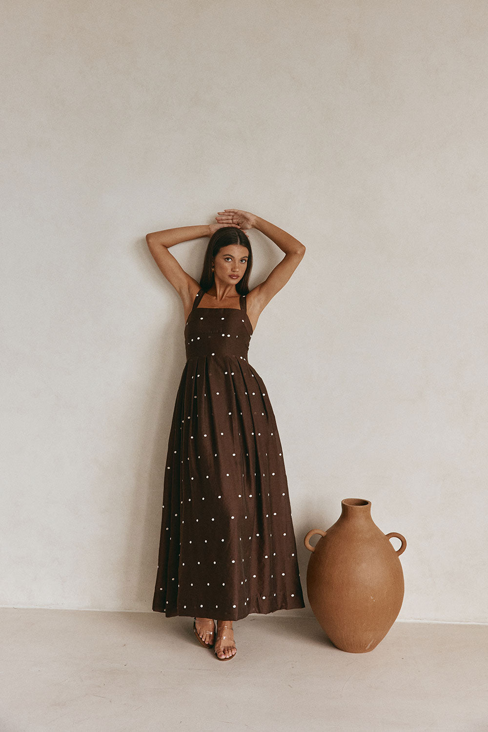 Flores Dress - Chocolate Speck