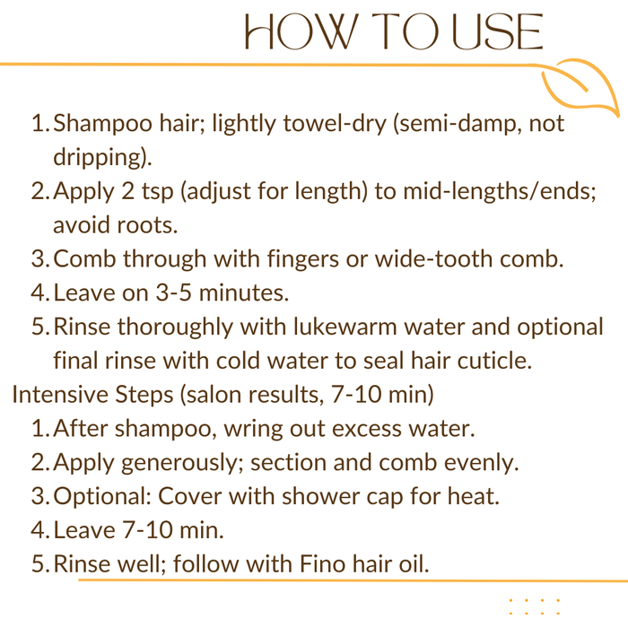 Fino Premium Hair Mask Deep Hydration & Strengthening Formula for Dry Damaged Hair