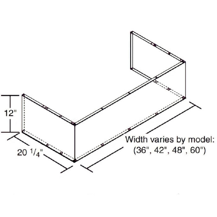 Fire Magic Vent Hood 42-Inch Duct Cover | 42-VH-7-DC