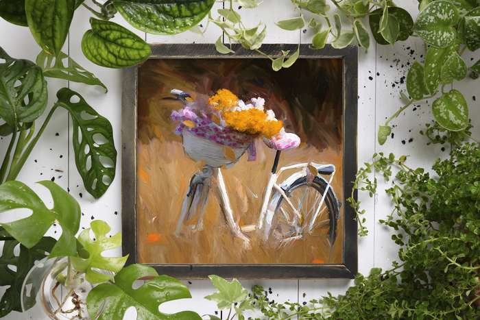 Flower Bouquet on Bike