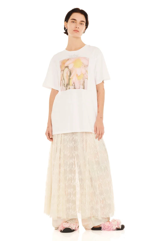 Flower Petal Rhinestone Graphic Tee