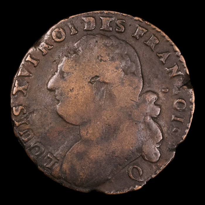 French Revolution, King Louis XVI, 12 Deniers - 1792 - France