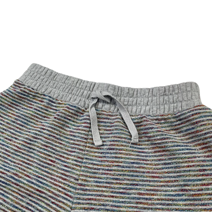 Gap 11-12 yrs grey sparkle colourful striped jersey shorts