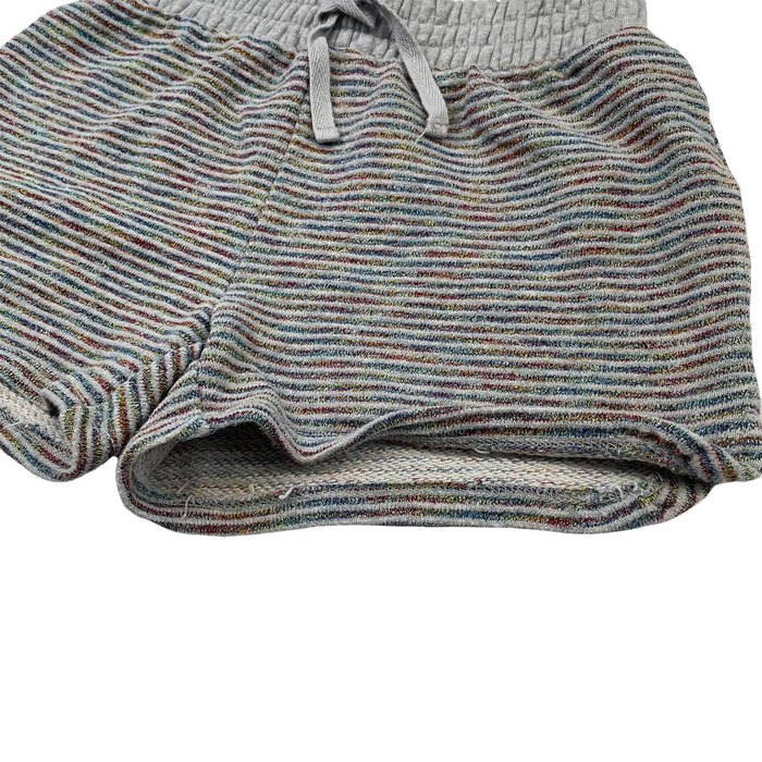 Gap 11-12 yrs grey sparkle colourful striped jersey shorts