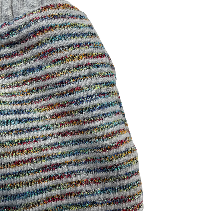 Gap 11-12 yrs grey sparkle colourful striped jersey shorts