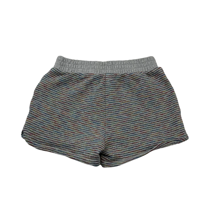 Gap 11-12 yrs grey sparkle colourful striped jersey shorts