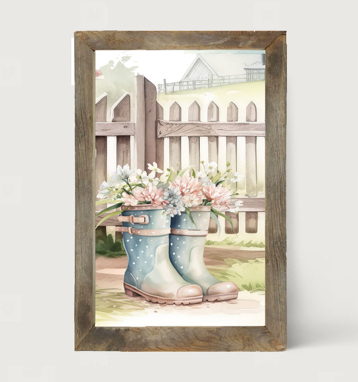 Gardening Boots 4 - Framed art