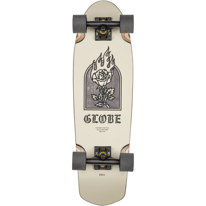 GLOBE TROOPER OFF WHITE/ROSE CRUISER COMPLETE SKATEBOARD 27"