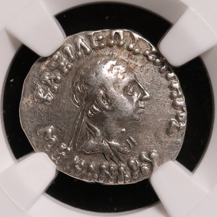 Greco-Bactria, King Menander, AR Drachm (VF) - c. 165 to 130 BCE - NGC Certified