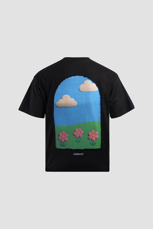 Growing Flowers Window Tee Black