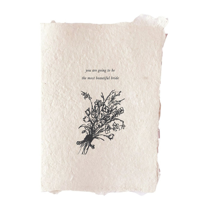 Handmade Paper Card - Most Beautiful Bride