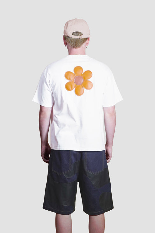 Hi Flower Vegan Leather Patch Tee