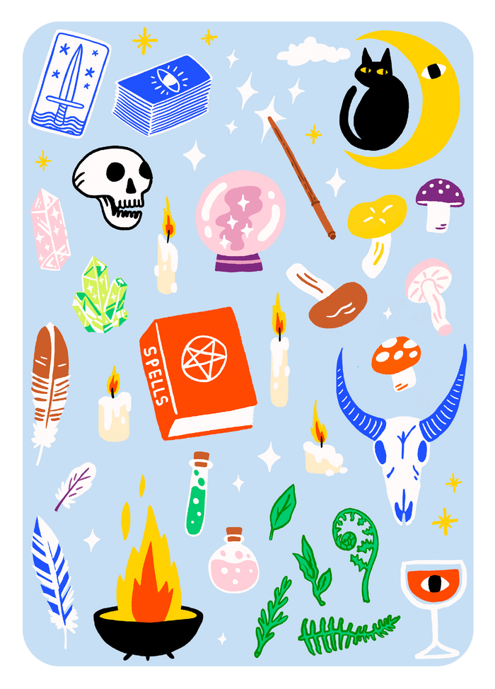 Hot Dang Press - Occult Classics Iron On Sheet Set
