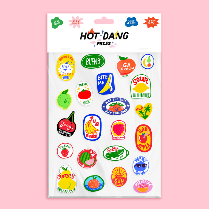 Hot Dang Press - Produce Stickers Sheet Set