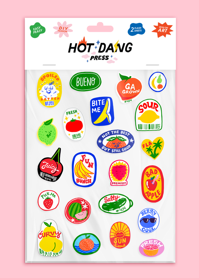 Hot Dang Press - Produce Stickers Sheet Set