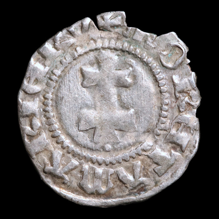 Hungary, Queen Maria, AR Denier - 1384 CE - Hungary