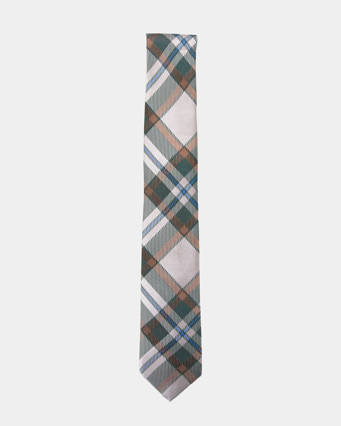 Immortal Crème Green Plaid Tie