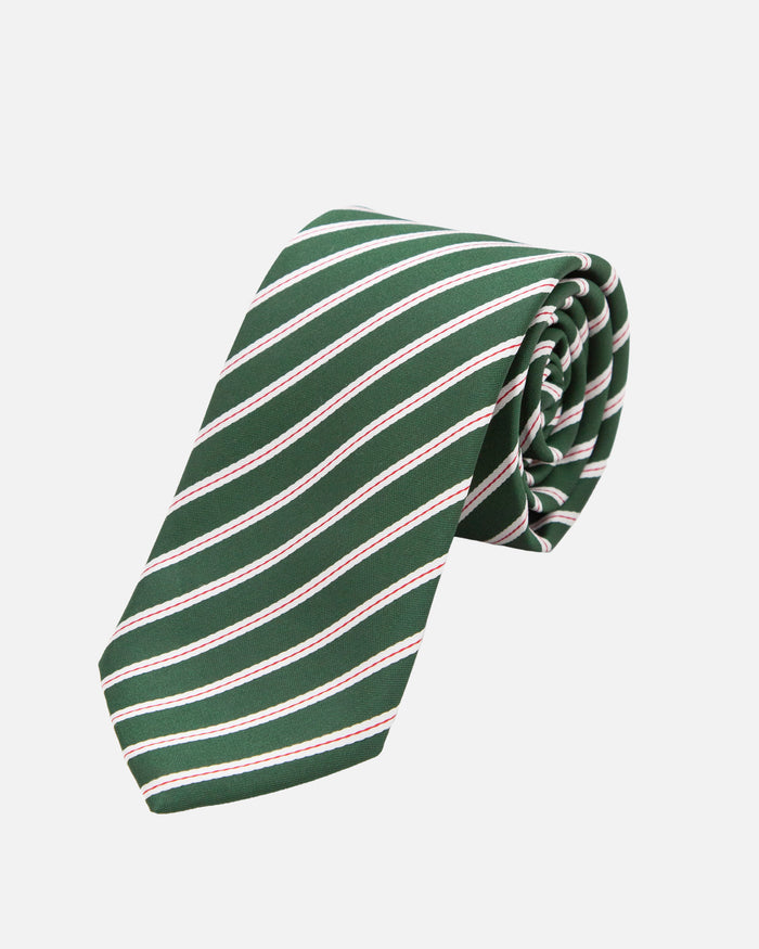 Immortal Green Christmas Stripe Tie