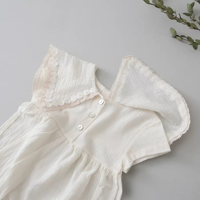 Ivory Collared Bodysuit with Hat