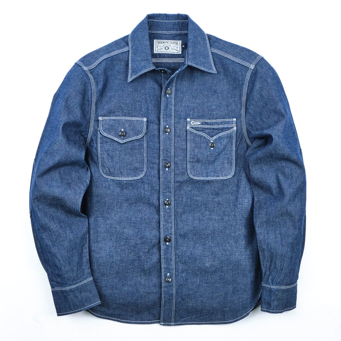 Lambert Shirt | Slate Chambray | Freenote Cloth