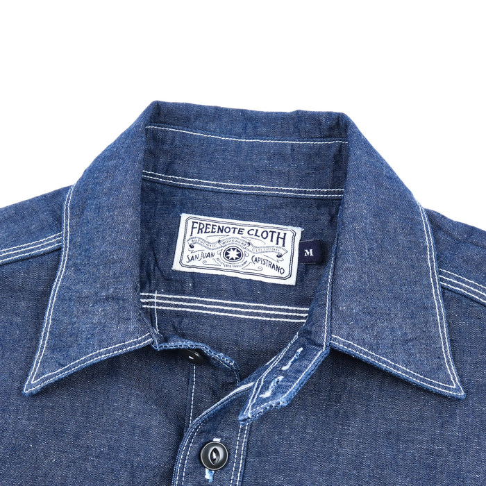 Lambert Shirt | Slate Chambray | Freenote Cloth