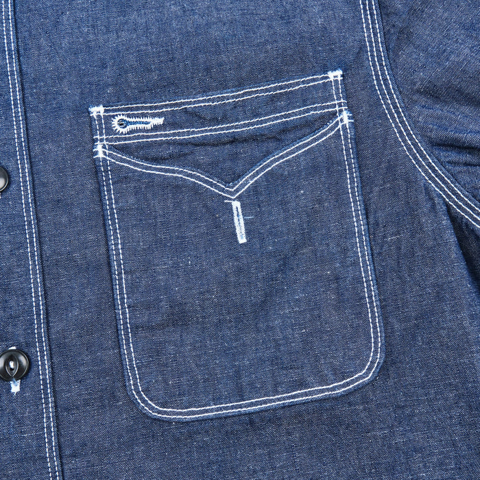 Lambert Shirt | Slate Chambray | Freenote Cloth
