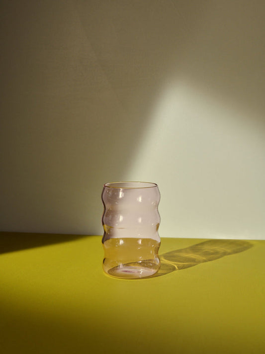 Large Pink Ripple Cup