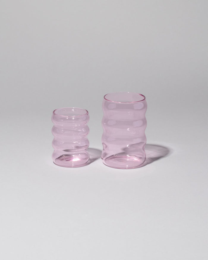 Large Pink Ripple Cup