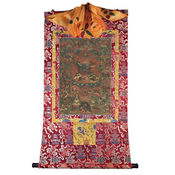 Legden Mahakala Thangka - Tibetan thangka painting, detailed view
