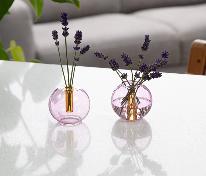 Lilac Peach Mini Bubble Vase