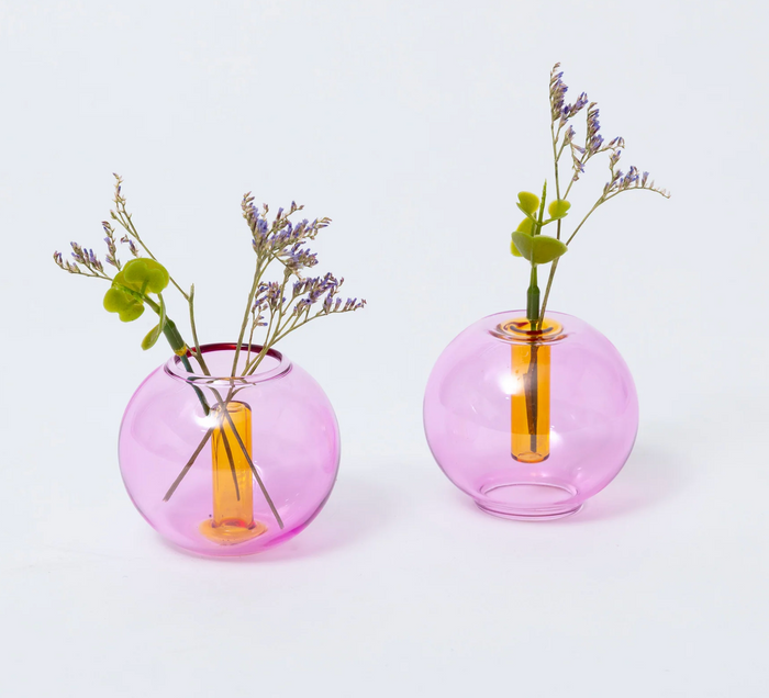 Lilac Peach Mini Bubble Vase