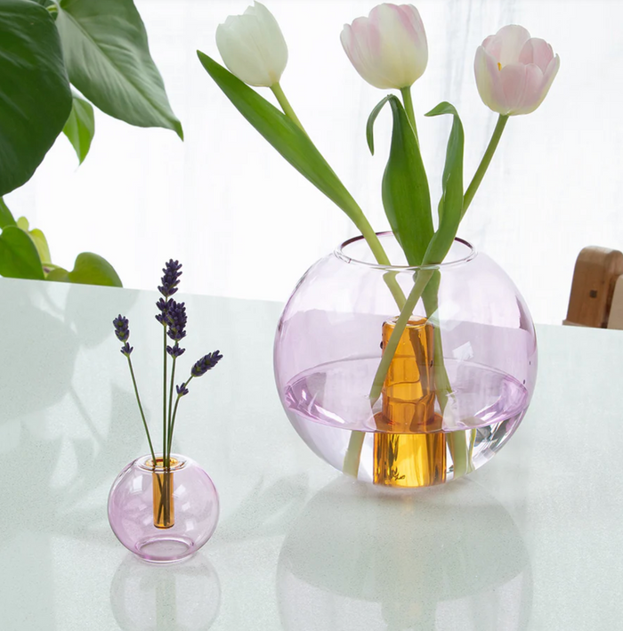 Lilac Peach Mini Bubble Vase