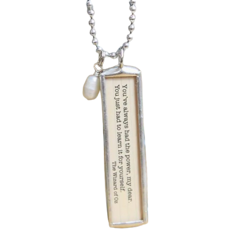 Literary Quote Necklace - Always Had the Power